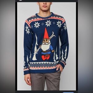 Toddland wool blend J crew gnome ski snowflakes and trees sweater  M